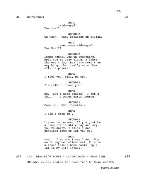 MALIBU'S MOST WANTED - Daily Script