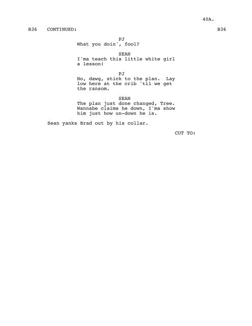 MALIBU'S MOST WANTED - Daily Script