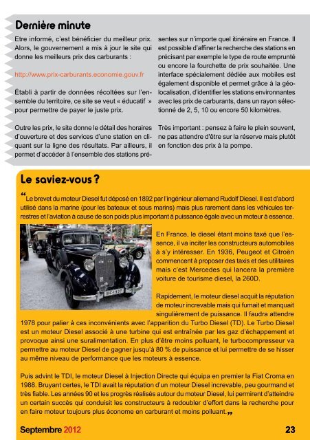 Le diesel, le dÃ©but de la fin ! - Taxinews.fr