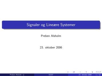 Signaler og Line_re Systemer