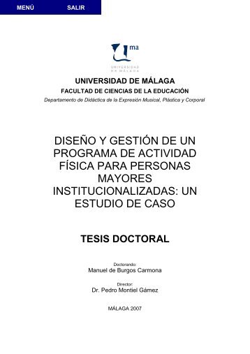 diseño y gestión de un programa de actividad física para personas