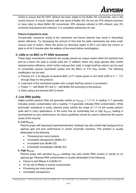 AxyPrep Plasmid Miniprep Kit