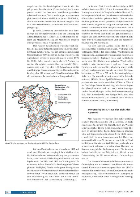 30 Jahre Schweizerisches Landesforstinventar - LFI