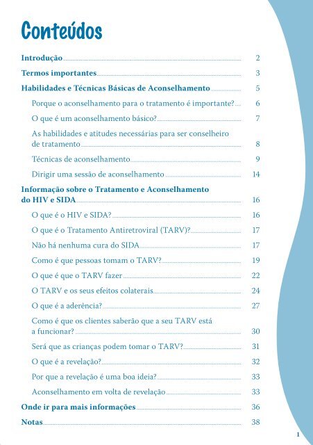 Normas para aconselhamento sobre o tratamento ARV - Southern ...