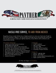 HASSLE-FREE SERVICE, TO AND FROM MEXICO - Panther Expedite