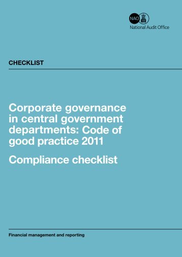 Compliance checklist - National Audit Office