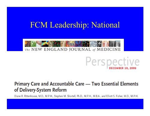 FCM Strategic Planning Priorities - Family and Community Medicine ...