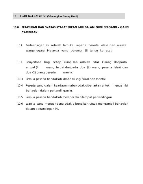 Peraturan Pertandingan Sukan Tradisi - Sabah