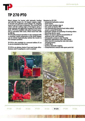 TP 270 PTO - Woodchippers