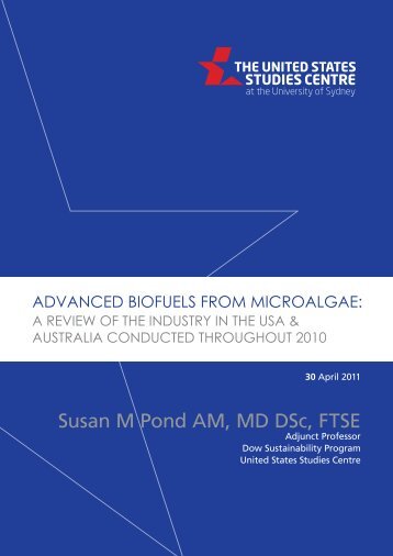 Advanced biofuels from microalgae - United States Studies Centre