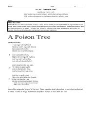 A Poison Tree - Grant County Schools