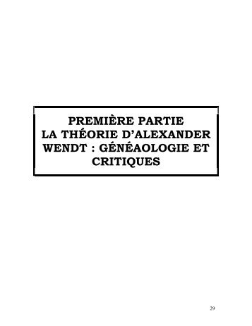 première partie la théorie d'alexander wendt - LU|ZONE|UL