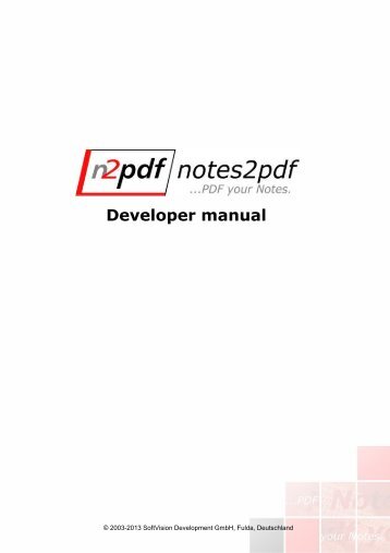 n2pdf Online-Hilfe - SoftVision Development