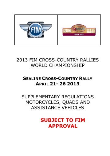 sealine cross-country rally april 21- 26 2013 - Qatar Motor and ...