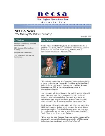 NECSA News - New England Convenience Store Association