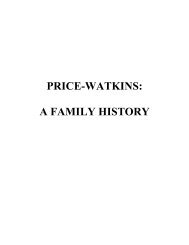 PRICE-WATKINS: A FAMILY HISTORY