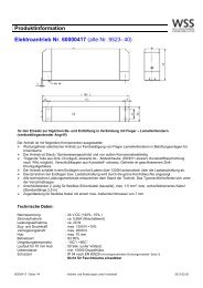 Produktinformation Elektroantrieb Nr. 60000417 (alte Nr ... - Fieger