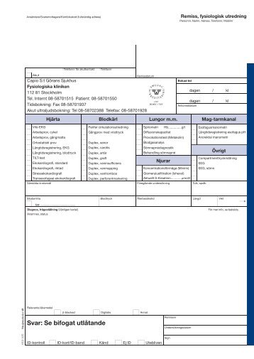 Remiss till fysiologiska kliniken (pdf). - Capio S:t GÃ¶rans Sjukhus