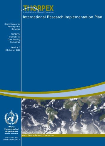 thorpex international research implementation plan - E-Library - WMO