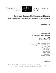 CBR Final Report.qxd - Canadian AIDS Society