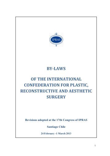 by-laws of the international confederation for plastic ... - IPRAS