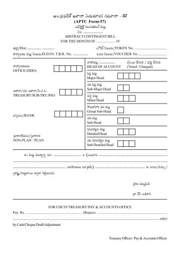 Abstract Contingent Bill(APTC form-57) - AP Online