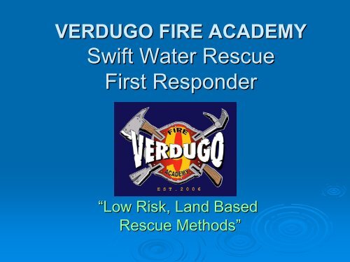 SwiftWater Rescue First Responder - Glendale Community College