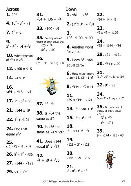 Writing IAP Crossword Maths Vol 1 - Australian Teacher