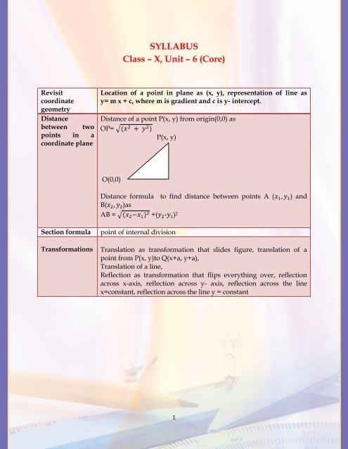 CORE Coordinate Geometry and Transformations - New Indian ...