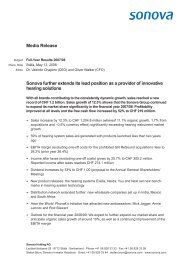 Media Release - Sonova