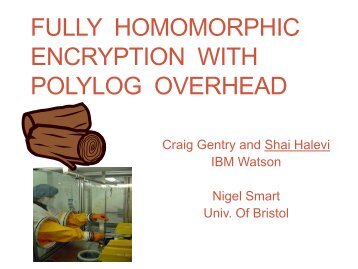 FULLY HOMOMORPHIC ENCRYPTION WITH POLYLOG OVERHEAD