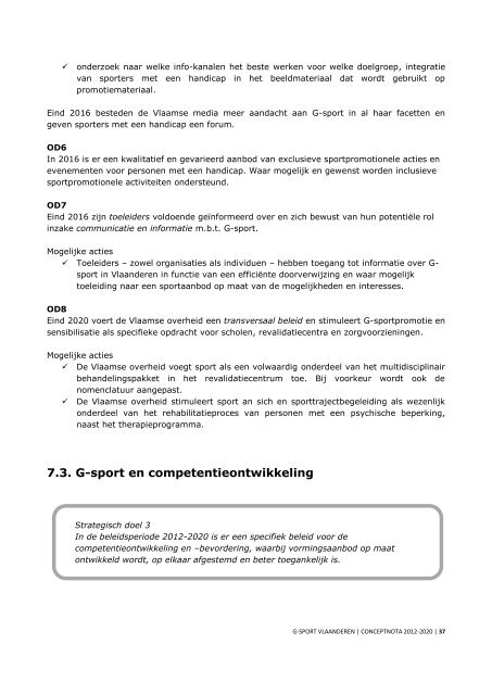 G-sport Vlaanderen Conceptnota 2012-2020 - Vlaamse ...