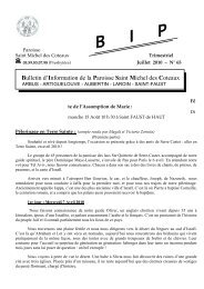 Bulletin d'Information de la Paroisse Saint Michel des Coteaux