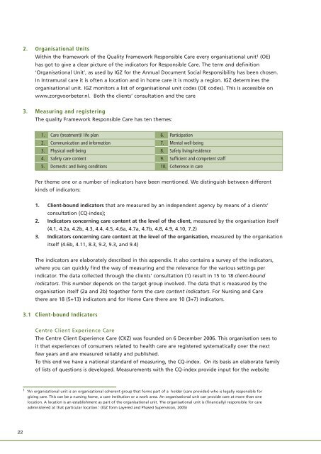 Quality Framework Responsible Care - BioMed Central