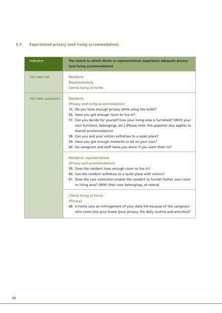 Quality Framework Responsible Care - BioMed Central