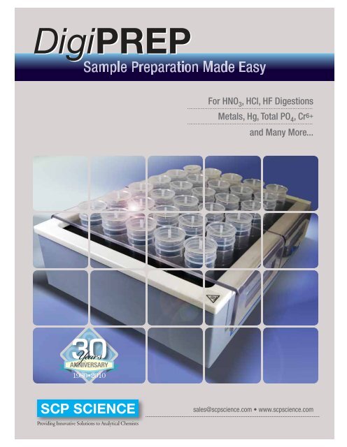 DigiPREP Digestion Systems brochure pdf - Qmx Laboratories Ltd