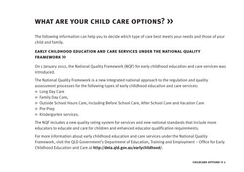 Child Care Options - Townsville City Council - Queensland ...
