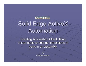 Solid Edge ActiveX Automation