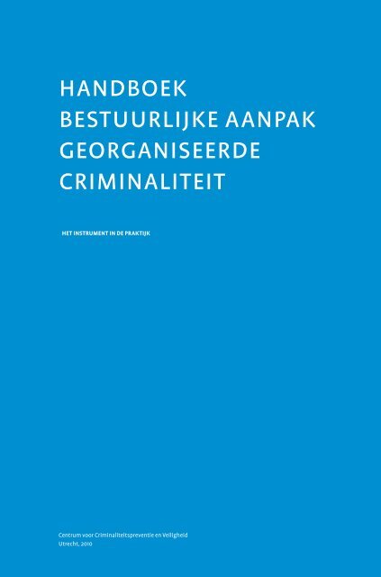 HANDBOEK BESTUURLIjKE AANPAK - Centrum voor ...