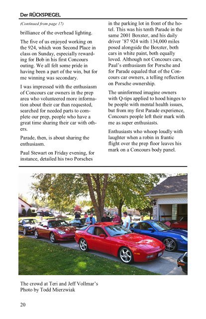 Volume 37 Issue 10, October 2010 - Maumee Valley - Porsche Club ...