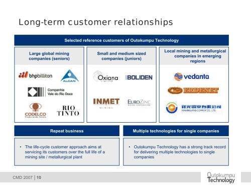 Review of the strategy and activities - Outotec