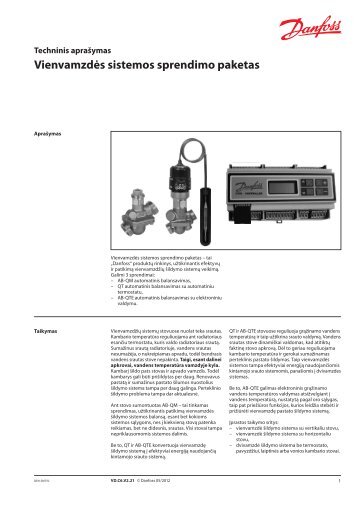 Vienvamzdės sistemos sprendimo paketas - Danfoss