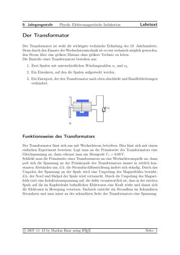Der Transformator - Treminer.de