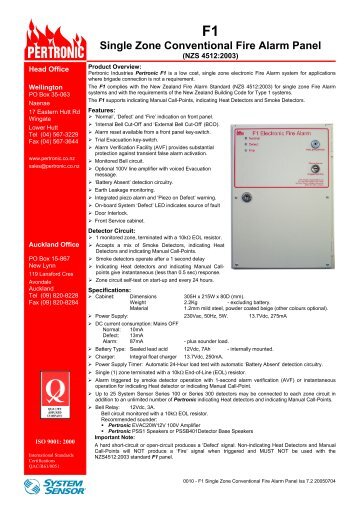 Single Zone Conventional Fire Alarm Panel - Pertronic Industries