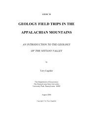 geology field trips in the appalachian mountains - Penn State ...