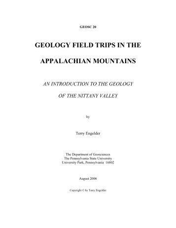 geology field trips in the appalachian mountains - Penn State ...