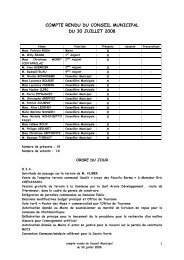 Conseil Municipal du 30 juillet 2008 - Commune d'ArÃ¢ches-La Frasse