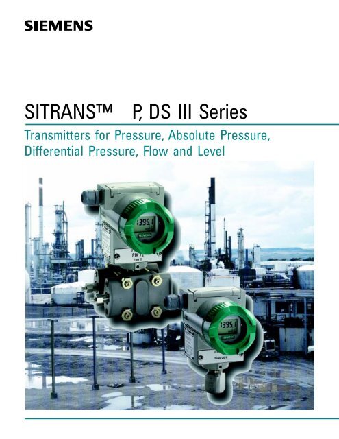 Sitrans P Ds Iii User Manual Sitrans P Ds Iii User Manual