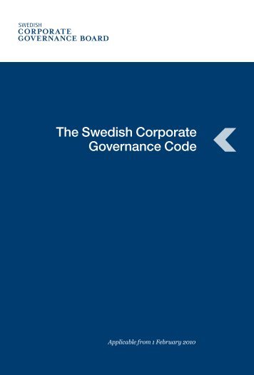 The Swedish Corporate Governance Code - Eniro