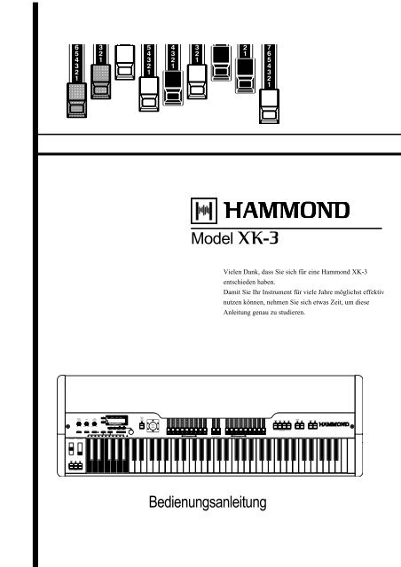 Bedienungsanleitung - Hammond.de